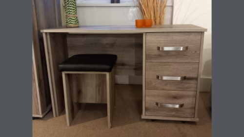 Single Dressing Table With Stool