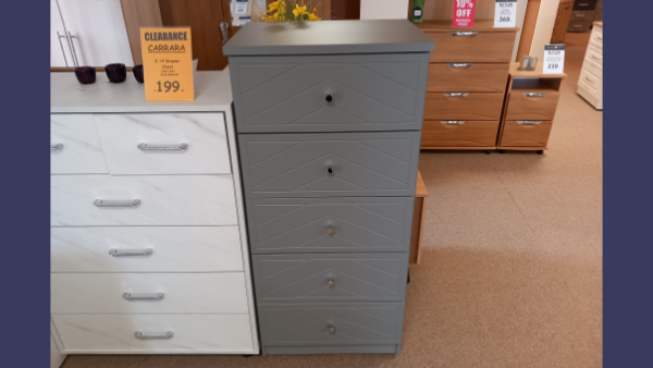 Narrow 5 Drawer Chest