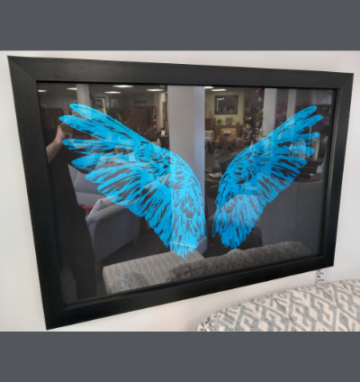 Teal Foil Wings Picture