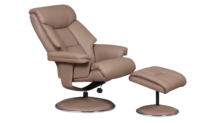 Gfa Nice Leather Swivel Chair Flash, Leather Swivel Chair And Footstool