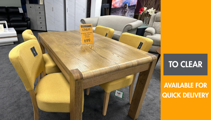 Extended Dining Table With 4 Chairs