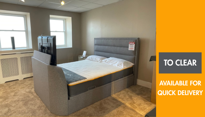 Kingsize Ottoman Storage Tv Bed With Mattress