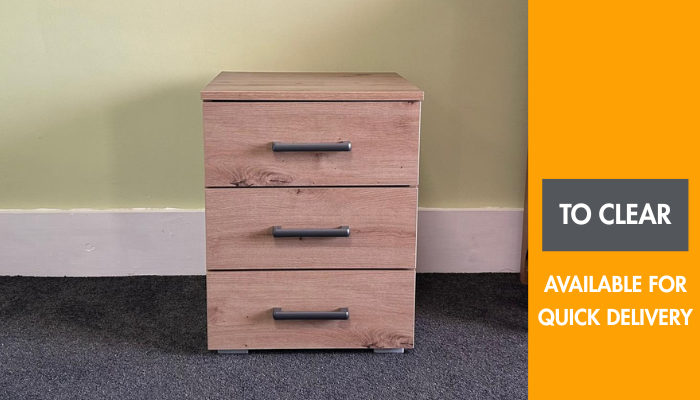 3 Drawer Bedside Chest
